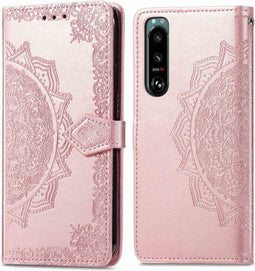 iMoshion Hoesje Geschikt voor Sony Xperia 5 IV Hoesje Met Pasjeshouder - iMoshion Mandala Bookcase - Rosé Goud