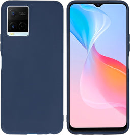 iMoshion Hoesje Geschikt voor Vivo Y33s / Vivo Y21s / Vivo Y21 Hoesje Siliconen - iMoshion Color Backcover - Donkerblauw
