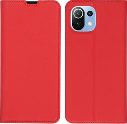iMoshion Hoesje Geschikt voor Xiaomi 11 Lite 5G NE / Mi 11 Lite (5G) / Mi 11 Lite (4G) Hoesje Met Pasjeshouder - iMoshion Slim Folio Bookcase - Rood