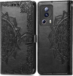 iMoshion Hoesje Geschikt voor Xiaomi 13 Lite Hoesje Met Pasjeshouder - iMoshion Mandala Bookcase - Zwart