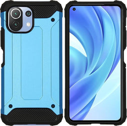 iMoshion Hoesje Geschikt voor Xiaomi Mi 11 Lite (4G) / Mi 11 Lite (5G) / 11 Lite 5G NE Hoesje - iMoshion Rugged Xtreme Backcover - Lichtblauw