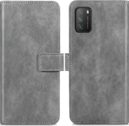 iMoshion Hoesje Geschikt voor Xiaomi Poco M3 Hoesje Met Pasjeshouder - iMoshion Luxe Bookcase - Grijs