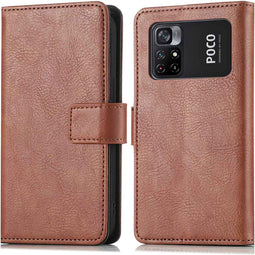 iMoshion Hoesje Geschikt voor Xiaomi Poco M4 Pro 5G Hoesje Met Pasjeshouder - iMoshion Luxe Bookcase - Bruin