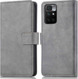 iMoshion Hoesje Geschikt voor Xiaomi Redmi 10 Hoesje Met Pasjeshouder - iMoshion Luxe Bookcase - Grijs