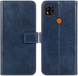 iMoshion Hoesje Geschikt voor Xiaomi Redmi 9C Hoesje Met Pasjeshouder - iMoshion Luxe Bookcase - Donkerblauw