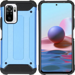 iMoshion Hoesje Geschikt voor Xiaomi Redmi Note 10 Pro Hoesje - iMoshion Rugged Xtreme Backcover - Lichtblauw