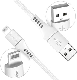 imoshion Kabel - Geschikt voor Lightning naar USB A - 3 meter - Oplader Kabel geschikt voor Apple iPhone 11/12/13/14 - Wit