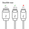 iMoshion Kabel - Geschikt voor Lightning naar USB A Kabel - 2 meter - Oplaadkabel geschikt voor iPhone 11/12/13/14 - Stevig gevlochten materiaal - Donkerblauw