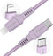 imoshion Kabel - Geschikt voor Lightning naar USB C - 1 meter - Oplader Kabel geschikt voor Apple iPhone 11/12/13/14 - Lila