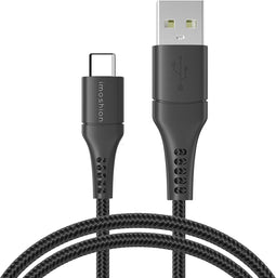 imoshion Kabel - USB C naar USB A Kabel - 1,5 meter - USB-C Oplader Kabel - Geschikt voor o.a. Apple iPhone 15/16 en Samsung - Zwart