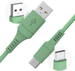 imoshion Kabel - USB C naar USB A Kabel - 2 meter - USB-C Oplader Kabel - Geschikt voor o.a. Apple iPhone 15/16 en Samsung - Groen