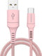 imoshion Kabel - USB C naar USB A Kabel - 2 meter - USB-C Oplader Kabel - Geschikt voor o.a. Apple iPhone 15/16 en Samsung - Roze