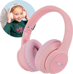 imoshion Kinder Koptelefoon met LED verlichting - Bluetooth Koptelefoon Kinderen - Draadloze Over-Ear Hoofdtelefoon - Roze