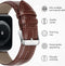imoshion Lederen krokodil bandje - Geschikt voor Apple Watch 1, 2, 3, 4, 5, 6, 7, 8, 9, 10 (42 mm), SE - 38/40/41 mm - Bruin - One Size
