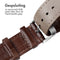 imoshion Lederen krokodil bandje - Geschikt voor Apple Watch 1, 2, 3, 4, 5, 6, 7, 8, 9, 10 (42 mm), SE - 38/40/41 mm - Bruin - One Size