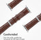 imoshion Lederen krokodil bandje - Geschikt voor Apple Watch 1, 2, 3, 4, 5, 6, 7, 8, 9, 10 (42 mm), SE - 38/40/41 mm - Bruin - One Size