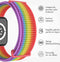 imoshion Nylon⁺ bandje - Geschikt voor Apple Watch 1, 2, 3, 4, 5, 6, 7, 8, 9, 10 (42 mm), SE - 38/40/41 mm - Rainbow - One Size