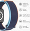 imoshion Nylon⁺ bandje - Geschikt voor Apple Watch 1, 2, 3, 4, 5, 6, 7, 8, 9, 10 (42 mm), SE - 38/40/41 mm - Donkerblauw - One Size
