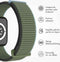 imoshion Nylon⁺ bandje - Geschikt voor Apple Watch 1, 2, 3, 4, 5, 6, 7, 8, 9, 10 (42 mm), SE - 38/40/41 mm - Donkergroen - One Size
