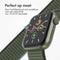 imoshion Nylon⁺ bandje - Geschikt voor Apple Watch 1, 2, 3, 4, 5, 6, 7, 8, 9, 10, SE, Ultra (2) - 44/45/46/49 mm - Donkergroen - One Size