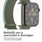 imoshion Nylon⁺ bandje - Geschikt voor Apple Watch 1, 2, 3, 4, 5, 6, 7, 8, 9, 10 (42 mm), SE - 38/40/41 mm - Donkergroen - One Size