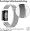 imoshion Nylon bandje - Geschikt voor Fitbit Charge 6, Charge 5 - Lichtgrijs - L