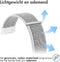imoshion Nylon bandje - Geschikt voor Fitbit Charge 6, Charge 5 - Lichtgrijs - L