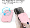imoshion® Powerbank 10000 mah - Geschikt voor Magsafe - Snellader 22.5W - USB C & USB A - Draadloze Powerbank Geschikt voor Apple iPhone 12/13/14/15/16 - Roze