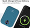 imoshion® Powerbank 10000 mah - Geschikt voor Magsafe - Snellader 22.5W - USB C & USB A - Draadloze Powerbank Geschikt voor Apple iPhone 12/13/14/15/16 - Blauw