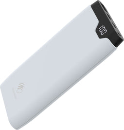 iMoshion® Powerbank 10000 mAh - Snellader & batterij LED-display - USB A, USB C & Micro USB - Geschikt voor o.a. iPhone & Samsung - 18 Watt - Wit