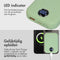 iMoshion® Powerbank Geschikt voor Magsafe 10000 mAh - Snellader & batterij LED-display - USB C / USB A - Geschikt voor o.a. iPhone & Samsung - 15 Watt - Draadloze Powerbank Geschikt voor iPhone 12/13/14/15 - Mintgroen