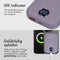 iMoshion® Powerbank Geschikt voor Magsafe 10000 mAh - Snellader & batterij LED-display - USB C / USB A - Geschikt voor o.a. iPhone & Samsung - 15 Watt - Draadloze Powerbank Geschikt voor iPhone 12/13/14/15/16 - Paars