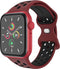 imoshion Sport⁺ bandje - Geschikt voor Apple Watch 1, 2, 3, 4, 5, 6, 7, 8, 9, 10 (42 mm), SE - 38/40/41 mm - Wine Red & Black - S/M