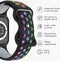 imoshion Sport⁺ bandje - Geschikt voor Apple Watch 1, 2, 3, 4, 5, 6, 7, 8, 9, 10 (42 mm), SE - 38/40/41 mm - Black Rainbow - M/L