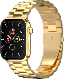 imoshion Stalen Schakelband - Geschikt voor Apple Watch 8 - 45 mm, Apple Watch 9 - 45 mm, Apple Watch SE (2022) - 44 mm, Apple Watch SE (2023) - 44 mm, Apple Watch SE - 44 mm, Apple Watch Ultra 2 - 49 mm, Apple Watch Ultra 3 - 49 mm, Apple Watch Ult