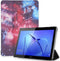 iMoshion Tablet Hoes Geschikt voor Huawei MediaPad T3 10 inch - iMoshion Design Trifold Bookcase - Meerkleurig / Paars /Space