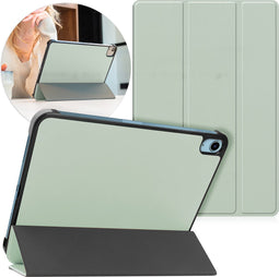 imoshion Tablet Hoes - Geschikt voor iPad 9e generatie (2021) 10.2 inch / 8e generatie (2020) 10.2 inch / 7e generatie (2019) 10.2 inch - Trifold Bookcase - Lichtgroen