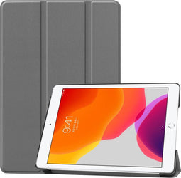 imoshion Tablet Hoes - Geschikt voor iPad 9e generatie (2021) 10.2 inch / 8e generatie (2020) 10.2 inch / 7e generatie (2019) 10.2 inch - Trifold Bookcase - Grijs