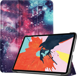 iMoshion Tablet Hoes Geschikt voor iPad Air 4 (2020) /iPad Air 11 inch (2024) M2 / iPad Air 5 (2022) - iMoshion Design Trifold Bookcase - Meerkleurig /Space