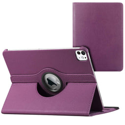 imoshion Tablet Hoes - Geschikt voor iPad Pro 11 (2020) / Pro 11 (2018) / Air 5 (2022) / Air 4 (2020) / Air 11 inch (2025) M3 / Air 11 inch (2024) M2 - 360° Draaibare Bookcase - Paars