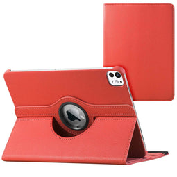imoshion Tablet Hoes - Geschikt voor iPad Pro 11 (2020) / Pro 11 (2018) / Air 5 (2022) / Air 4 (2020) / Air 11 inch (2025) M3 / Air 11 inch (2024) M2 - 360° Draaibare Bookcase - Rood