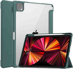 imoshion Tablet Hoes - Geschikt voor iPad Pro 11 (2022) / Pro 11 (2021) / Pro 11 (2020) / Pro 11 (2018) - Trifold Hardcase Bookcase - Groen