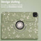 imoshion Tablet Hoes - Geschikt voor iPad Pro 11 (2022) / Pro 11 (2021) / Pro 11 (2020) / Pro 11 (2018) - 360° Draaibare Design Bookcase 2.0 - Green Flowers