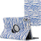 imoshion Tablet Hoes - Geschikt voor Lenovo Tab M10 5G - 360° Draaibare Design Bookcase 2.0 - White Blue Stripes