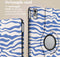 imoshion Tablet Hoes - Geschikt voor Lenovo Tab M10 5G - 360° Draaibare Design Bookcase 2.0 - White Blue Stripes