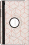 imoshion Tablet Hoes Geschikt voor Samsung Galaxy Tab A7 - imoshion 360° Draaibare Design Bookcase - Wit /Cubes Rose Gold