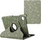 iMoshion Tablet Hoes Geschikt voor Samsung Galaxy Tab A9 8.7 inch - iMoshion 360° Draaibare Design Bookcase 2.0 - Groen /Green Flowers