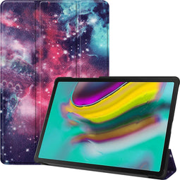 iMoshion Tablet Hoes Geschikt voor Samsung Galaxy Tab S5e - iMoshion Design Trifold Bookcase - Meerkleurig / Paars /Space