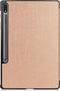 imoshion Tablet Hoes - Geschikt voor Samsung Galaxy Tab S8 Plus / Galaxy Tab S7 Plus / Galaxy Tab S7 FE - Trifold Bookcase - Goud