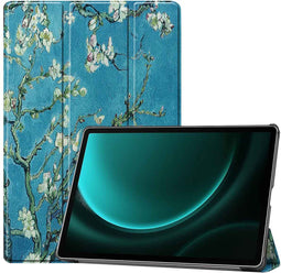 imoshion Tablet Hoes - Geschikt voor Samsung Galaxy Tab S9 11.0 inch Plus / Galaxy Tab S9 11.0 inch FE Plus / Galaxy Tab S10 Plus - Design Trifold Bookcase - Green Plant